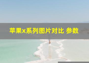 苹果x系列图片对比 参数